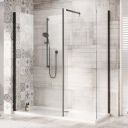Rivar Black Walk In Shower Enclosure End Panel 680mm