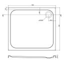 1000 x 900 Shower Tray Spec