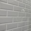 Metro Light Grey Ceramic Brick Tile 100x200mm