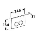 Geberit Delta25 Dual Flush Plate - Gloss Chrome Spec Drawing