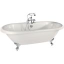 Mere Traditional Freestanding Acrylic Bath with Chrome Feet 1780x800mm
