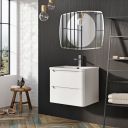 Wall Hung 600mm Vanity Unit in Matt White Roomset