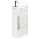 Nante Gloss White Floor Standing Cloakroom Vanity Unit