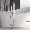 Tear Chrome Freestanding Bath Shower Mixer Tap - Lifestyle image 2