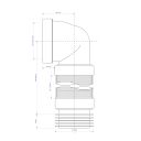 McAlpine 90 Flexible Bend WC Connector - WC-CON8F