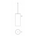 Round Chrome Toilet Brush