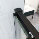 Fabio Black Sliding Door Shower Enclosure & Shower Tray