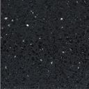 Quartz Stone Midnight Black Tile 600x600mm