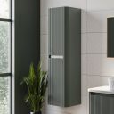 Wish Ribbed Green Wall Hung Tall Storage Cabinet