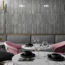 Capri Grey Gloss Ceramic Brick Tile - 400x50mm