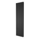 Perth Matt Black Double Vertical Flat Panel Radiator 1800x475mm
