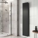 Perth Grey Double Vertical Flat Panel Radiator 1800x340mm