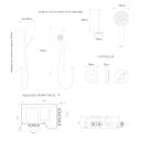 Aqualisa Quartz Touch Concealed Smart Shower With Adjustable Head and Fixed Ceiling Head - Hp/Combi