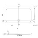 Low Profile Rectangle Shower Tray 1700x800mm Spec Drawing