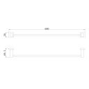 Quad Brushed Gold Towel Rail