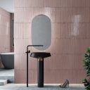 Capri Pink Gloss Ceramic Brick Tile - 400x50mm