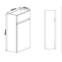 Hudson Gloss White Combination Vanity Basin & WC Unit 1000mm