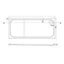 Low Profile Rectangle Shower Tray 1600x700mm Spec Drawing