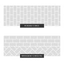 Metro White Ceramic Brick Tile 100x200mm