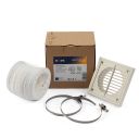 White Extractor Accessory Kit for Wall Mounted Extractor Fans