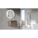 Odion Metallic Wall Hung Vanity Unit with Black Basin 600mm