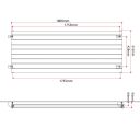 Perth White Double Horizontal Flat Panel Radiator 610x1800mm