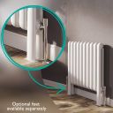 Etam White Horizontal Column Radiator 600x622mm