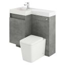 Summers Concrete Left Hand Combination Vanity Basin and WC Unit 900mm