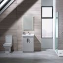 Tavistock Compass Gloss Light Grey Floor Standing Vanity Unit with Ceramic Basin 600mm
