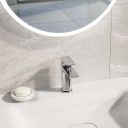 Lifestyle image of the Zena Chrome Basin Mixer Tap & Waste