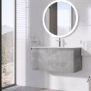 Odion Concrete Wall Hung Vanity Unit with White Basin 900mm