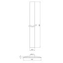White Radiator Pipe Sleeve Kit 300mm Spec Drawing
