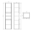 Snowdon White and Oak Wall Hung Tall Storage Cabinet
