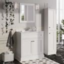 Richmond White Framed Bathroom Traditional Mirror 590x664mm