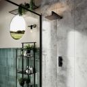 Liva Matt Black Concealed Shower Valve & Fixed Shower Head