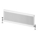 Upton White Double Horizontal Column Radiator - 400x1190mm