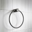 Moray Gunmetal Knurled Towel Ring