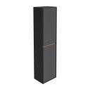 Newbury Wall Mounted Tall Storage Cabinet in Matt Black