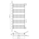 Hanley Matt Black Heated Towel Rail 1269x500mm