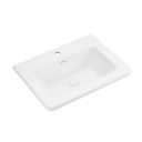 Ellis Royal Blue Floor Standing Vanity Unit with Ceramic Basin 600mm - Basin View 2