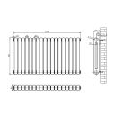 Etam Grey Vertical Column Radiator - 600x1100mm Spec