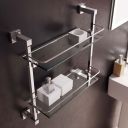 Quad Chrome Double Glass Shelf