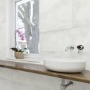 Lancer Blanco Concrete Effect Matt Ceramic Tile 300x900mm