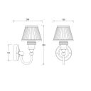 Burlington Ornate Light with Chrome Base & White Fine Pleated Shade