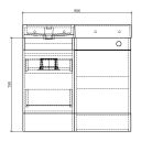 Summers Metallic Left Hand Combination Vanity Basin and WC Unit 900mm