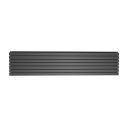 Perth Grey Double Horizontal Flat Panel Radiator 476x1200mm