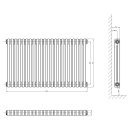 Upton White Double Horizontal Column Radiator 600x1010mm