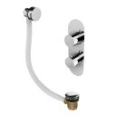 Elora Chrome Round Concealed Valve & Overflow Bath Filler