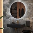 Felix Round Circle Backlit LED Heated Bathroom Mirror 800x800mm