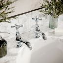Grosvenor Chrome Basin Pillar Taps - lifestyle image